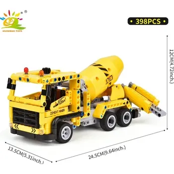 Stavebnice LEGO Stavební set bagru a jeřábu pro děti | styl lego - 398KS bez krabice