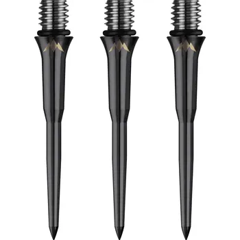 Příslušenství pro šipky Mission Kovové hroty - Titan Pro - Smooth - Black - 34 mm