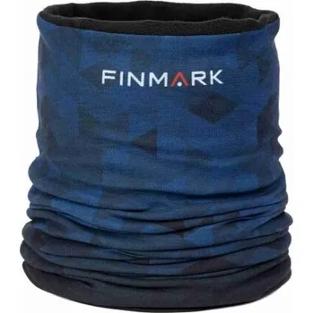 Nákrčník Multifunkční šátek Finmark MULTIFUNCTIONAL SCARF WITH FLEECE UNI Modrá, Černá, Bílá