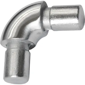 Nerezová rohová spojka 90° pro pravoúhlé spojení dvou trubek ⌀12x1,5 mm z pevného materiálu, AISI304, abrazivní