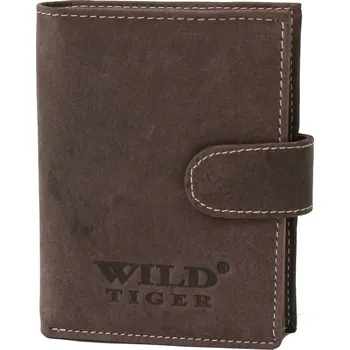 Peněženka Pánská kožená peněženka tmavě hnědá - WILD Homer hnědá