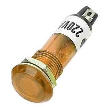 kontrolka kulatá 230V žlutá 10mm otvor K464F