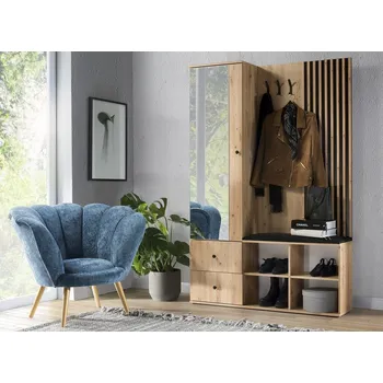 Předsíňová stěna Předsíňová sestava BARBUS dub artisan/černá