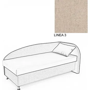 Postel Čalouněná postel AVA NAVI, s úložným prostorem, 90x200, pravá, LINEA 3