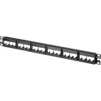 Patch panel Panduit patch panel CPPL24WBLY neosazený 1U, UTP, pro 24 modulu MiniCom + popisky