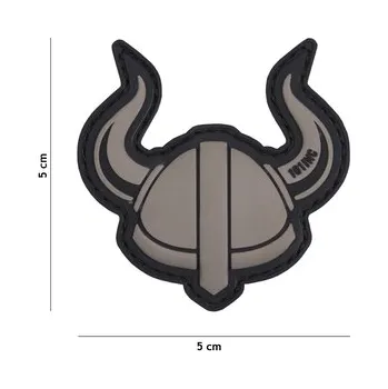 Nášivka Gumová nášivka 101 Inc Viking Helmet - šedá