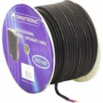 Audio kabel Omnitronic reproduktorový kabel, 2x 2,5 mm, cívka 100 m, cena/m