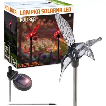 Dekorativní svítidlo Interlook FLD-41 | Koliber LED solární zahradní lampa | 66 cm, 600 mAh