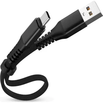 Datový kabel Interlook UC-020-TPC | Krátký USB kabel - USB-C Quick Charge 3.0 | 30 cm | Přenos dat, Android Auto Černý