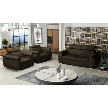 Sedací souprava Falco Sedací souprava Bodie 3+1+1 hnědá, Paros 4