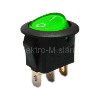 vypínač vypínač 2pol./3pin ON-OFF 250V/6A zelená 02620016 L451