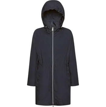 Dámská parka Dámská bunda Geox W BULMYA LONG PARKA - FAKE MEM 40 Tmavě modrá