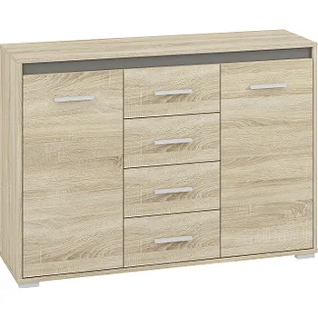 Komoda ANDY 14 -komoda 2D4S,lamino Dub sonoma (ML) (AVO14=2BALÍKY) (K150)