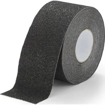 Výstražná páska Černá korundová protiskluzová páska pro nerovné povrchy FLOMA Conformable - 18,3 x 10 cm tloušťka 1,1 mm