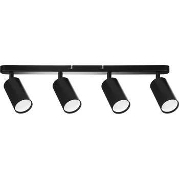 Interlook MS-GU10-4 | Čtyřbodové stropní svítidlo, 4x GU10 černé pohyblivé bodové světlo