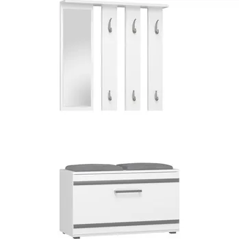 Předsíňová stěna Falco Předsíňová sestava Granát bílá