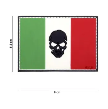 Nášivka Gumová nášivka 101 Inc Skull vlajka Itálie - barevná