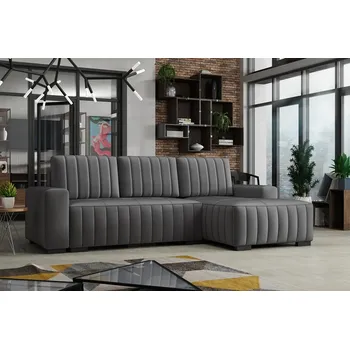 Sedací souprava Falco Rohová sedací souprava HAKIM rozkládací s úložným prostorem, pravá, šedá/manila16