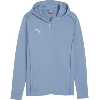 Pánská mikina Pánská sportovní mikina Puma TEAMFINAL CASUALS HOODED JACKET S Světle modrá, Bílá