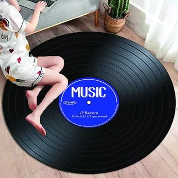 Dětský pokoj Koberec s klasickou hudbou pro dětský pokoj | gramofónová deska - 14,100 cm x 100 cm