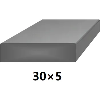 Stavební profil Plochá plná ocelová tyč 30x5 mm (pásovina), bez povrchové úpravy 6 m (J-P30x5-6)