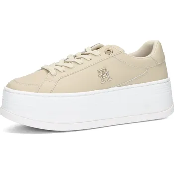 Dámská obuv Tommy Hilfiger dámské stylové tenisky na hrubé podrážce - béžové