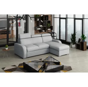 Sedací souprava Falco Rohová sedací souprava Norway UNI 2F-OTO rozkládací s úložný prostorem, světle šedá Massimo 415