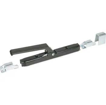 Zavírač dveří Pákový zavírač pro tyč 10x10mm, dvoubodový, bez zámku, ocel