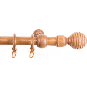 Garnýž SP TREND Sada záclonová dřevěná Granát, 28mm/240cm, barva třešeň