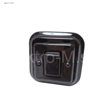 vypínač VINTAGE vypínač 7 černá hranatá klapka komplet keramika K2-S140Q