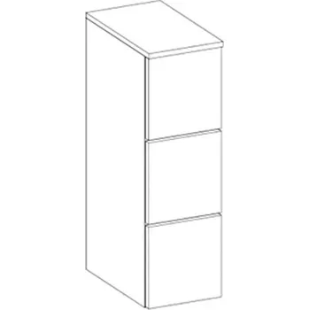 Koupelnový nábytek Závěsná koupelnová skříňka PORTO bílá lesk