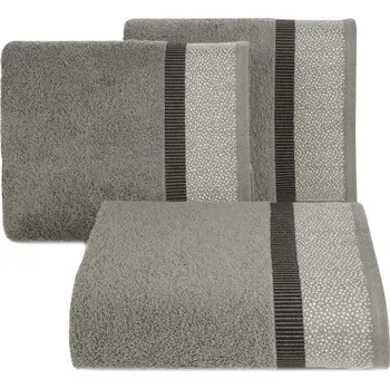 Osuška Osuška šedá, kropenatá bordura 70x140cm