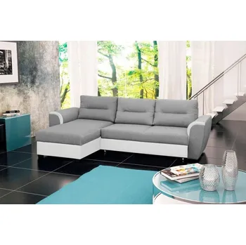 Sedací souprava Falco Rohová sedací souprava Tommy, rozkládací s úložným prostorem, levá, šedá Inari 91/bílá Soft 17