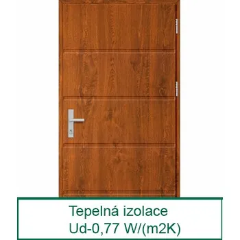 Vchodové dveře ERKADO Ocelové venkovní vchodové dveře LUTTER 1 - Ořech, 90/207,5/levé