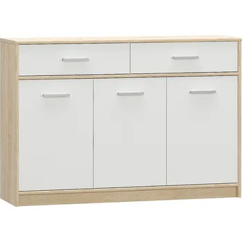 Komoda Komoda TEYO 3D2S, bílá/dub sonoma