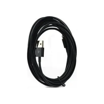Datový kabel USB A na Lightning, barva černá - 3 metry