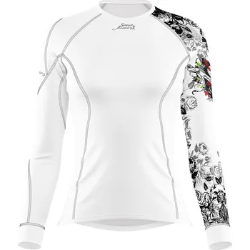 Dámské termoprádlo Dámské funkční triko s dlouhým rukávem LADY bílá Bamboo Thermo - Šedá / XL