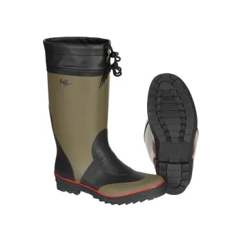 Pánská móda FOX Outdoor Boty gumové HOLÍNKY s červeným lemem ZELENÉ/ČERNÉ Velikost: 46