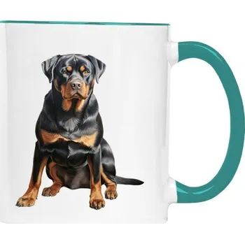 Hrnek malý barevný s potiskem Sedící rotvajer