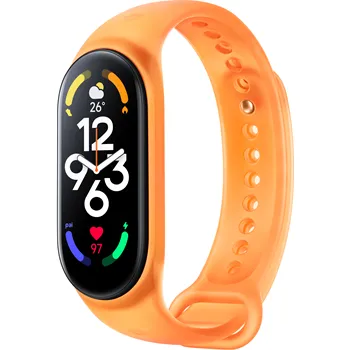 Chytré hodinky Xiaomi | Smart Band 7 Popruh | Neon Orange | Materiál řemínku: TPU | Celková délka: 255mm