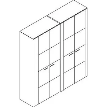 Šatní skříň Jitona Keros šatní skříň, 4 dveře DUB SUKATÝ přírodní lak