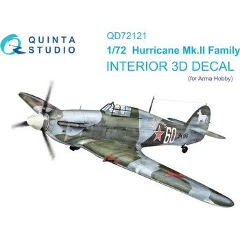 Plastikový model Quinta studio 1/72 Hurricane Mk.II family 3D-Print.&col.Interior