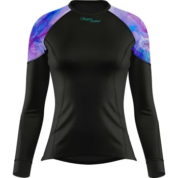 Dámské termoprádlo Dámské funkční triko dlouhý rukáv PURPLE černá Bamboo Light New