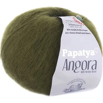 Příze Angora Merino, 6950, olivová