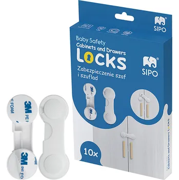 Dětská zábrana Sipo dětská pojistka na skříňky 10 kusů