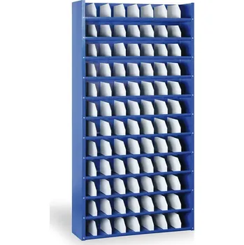 Dílenský regál B2B Partner Plechový regál s 96 přepážkami, 1980x1000x300 mm