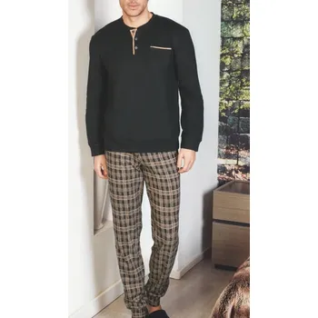 Pánské pyžamo NOTTINGHAMSKÉ PÁNSKÉ PYŽAMO PG38870 černá 2XL