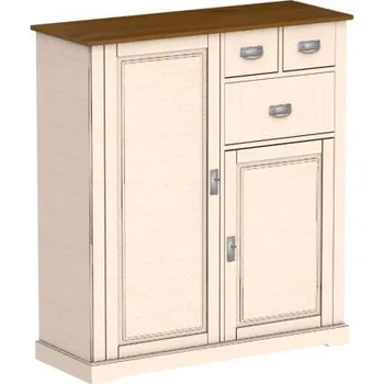 Komoda Jitona Country Inn komoda, 2 dveře, 3 zásuvky borovice bílá