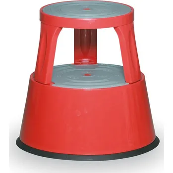 Žebřík B2B Partner Ocelové posuvné stupátko, červené