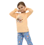 Dívčí dlouhé pyžamo Cornette 977/176 Owls 2 98/104 Žlutá